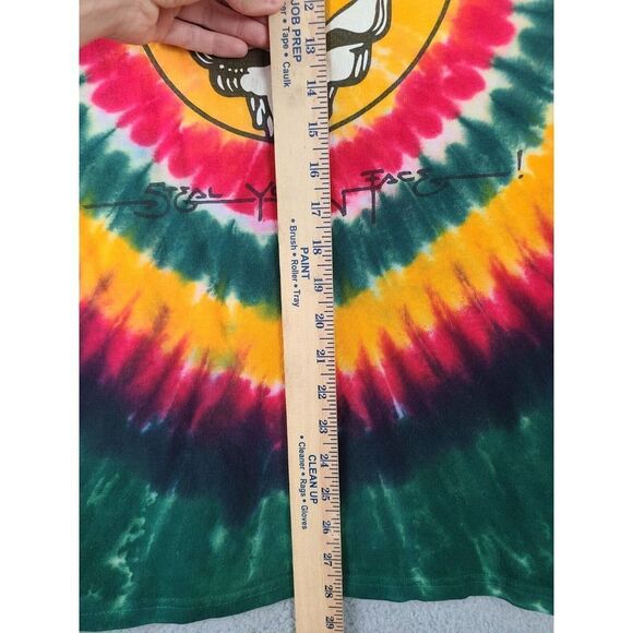 Liquid Blue Grateful Dead Steal Your Face Rasta Tie Dye Hippie Band T Shirt Sz M - Picture 6 of 6